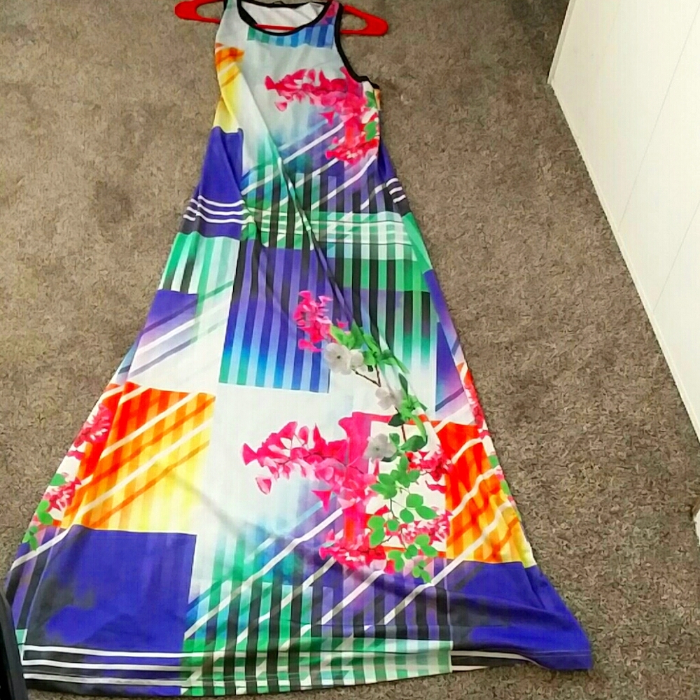 Technicolor ginko dress